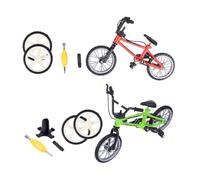 BRIGHTFUFU 2Sets Competitive Bike Finger Bicycles Simulation Model for Cognitive Play Lightweight Portable for Entertainment and Desk Decoration