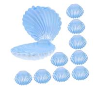 BRIGHTFUFU 30pcs Boxes Candy Box Accessories Seashell Catering Boxes Shells Shell Candy Bowl Clam Treat Holders Serving Seashells Decorations The Sea Party Decorations Kit Bag Lid Pp Sky-blue