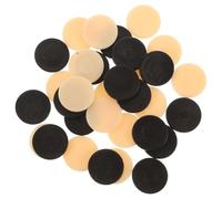 BRIGHTFUFU 32 Pieces Plastic Backgammon and Checker Pieces Set, Round Chess Game Accessories, Beige and Black Board Game Counters for Adults and Family