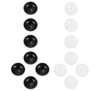 BRIGHTFUFU 36Pcs Glass Go Chess Stones Set, Flat Ceramic Beads with 18 Black and 18 White Pieces, Home and School Gobang Board Game Accessories