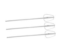 BRIGHTFUFU 3pcs Paddle Mixer Beaters Attachments for Electric Hand Mixer and Drill, Stainless Steel Egg Whisk Replacement with Extended Reach Design, Resistant to Wear for Commercial