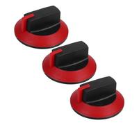 BRIGHTFUFU 3pcs Red round Shape Abs Control Knobs for Gas Stove and Hot Pot Stove with Precision Control and Gas Leak Prevention Replacement Knobs for Kitchen Cooktop Accessories