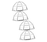 BRIGHTFUFU 4 pcs Heavy Duty Stainless Steel Detector Cover for Home Sensors Wire Protective Guard with Easy Installation Hollow Design Ensures Sensor Sensitivity and Alarm Performance
