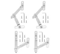BRIGHTFUFU 4 Sets Stainless Steel Window Restrictor Lock for Safety with Versatile Use and Protection Features, Silver Sliding Window Control Device Suitable for Home Security