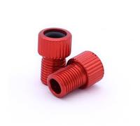 BRIGHTFUFU 4pcs Aluminum Alloy Bike Valve Adapter Red Pump Adapter Compatible French to American Valves for Road and Mountain Bikes Cycling Repair