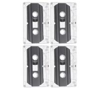 BRIGHTFUFU 4pcs Blank Audio Cassette Tapes for Recording, 30 Minutes Capacity, Plastic Material, Retro Vintage Style, for DIY Projects