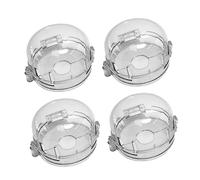 BRIGHTFUFU 4pcs Gas Cooker Knob Cover Set for Child Safety Plastic Stove Protection Locks Kitchen Gas Knob Safety Guards for Boys and Girls