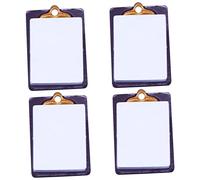 BRIGHTFUFU 4pcs Mini Clipboard Model for Dollhouse Decor DIY School Supplies Accessory Lifelike Writing Board for Miniature House Decoration