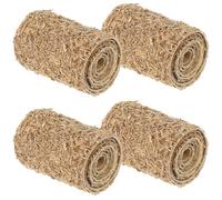 BRIGHTFUFU 4pcs Miniature Hay Bale Models 2x2x3cm Small Dollhouse Fake Straw Bales for DIY Crafts and Farm Table Decor