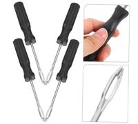 BRIGHTFUFU 4pcs Tire Repair Tool with Handle for Auto and ATV Metal Construction Compact and Portable for Emergency Tubeless Tire Patch Repair
