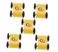BRIGHTFUFU 5pcs Montessori Wooden Mini Car Ramp with Pull Back Racing Cars Educational for Early Learning Portable Race Track for Creative Play and Family Interaction