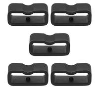 BRIGHTFUFU 5pcs Watch Strap Retainer Ring Watch Band Keeper Flexible Silicone Smooth Surface Black Accessories to Secure Extra Strap in Place