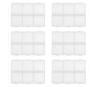 BRIGHTFUFU 6 Pcs Braille Pill Box Organiser 6 Compartments Medicine Container Made of PP with Impact Resistance for Student and Office Use