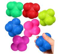BRIGHTFUFU 6 Pcs Hexagonal Agility Reaction Balls for Fitness Training Exercise Reflex Balls Speed Training Equipment for Agility and Coordination