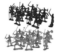 BRIGHTFUFU 60Pcs Soldier Figures Playset Medieval Roman Knights Model Kits for Boys Detailed Artistry Action Figures for Historical Display and Play