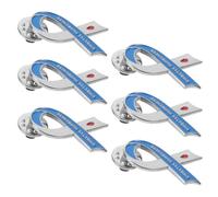 BRIGHTFUFU 6pcs Blue Diabetes Support Lapel Pins Lightweight Zinc Alloy Awareness Ribbon Brooches for Health Advocacy and Raising Awareness Suitable for Formal Occasions and Daily Wear