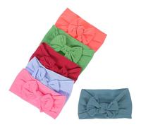 BRIGHTFUFU 6pcs Cute Bow Headband Hair Accessories for Girls Elastic Headband for Boy Girl Boy Occasions like Christening