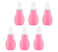 BRIGHTFUFU 6pcs Nose Sucker with Soft Silicone Tips Adjustable Suction Newborn Nasal Bulb Aspirator Gentle Mucus Cleaner Easy to Disassemble and Sterilize for Nasal Care