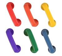 BRIGHTFUFU 6pcs Plastic Whispering Phones for Kids Classroom Speech Therapy Toy Set, Colorful Small Handset Sound Phones for Auditory Feedback and Reading Comprehension