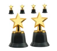 BRIGHTFUFU 6Pcs Star Shaped Plastic Trophy Competition Award for School Sports Ceremonies Party Prizes Winner Decor Miniature Honor Cups