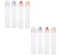 BRIGHTFUFU 8pcs Plastic Reusable Sauce Bottles with Easy Squeeze and Dose Control Features 72ml Portable Travel Squeeze Containers for Home Sauce Storage and Grilled Random Color