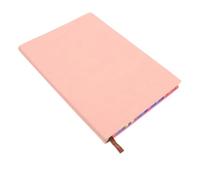 BRIGHTFUFU A5 Softcover Rainbow Edge Notebook, Undated Journal with Pink Cover and Rainbow Binding, Office and Student Stationery for Writing, Travel Journal, Daily Notes and Planning