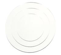 BRIGHTFUFU Acrylic Reflective Mirror Boards Adding Dimension and Environmental Protection Silver round Plates 3pcs Photo Shooting Props for Product Photography and Beauty Supplies