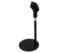 BRIGHTFUFU Adjustable Telescopic Mini Microphone Desk Stand with Weighted round Base and Shock Absorption for Compact Desktop Use