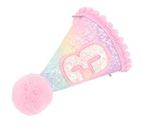 BRIGHTFUFU Adorable Rainbow Gradient Birthday Hat for Cute Crown Design Lightweight Glitter Party Accessory for Birthday Celebrations and Photo Props