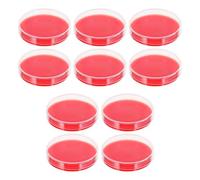BRIGHTFUFU Agar Culture Medium Plates with Agar, 10pcs, Hemolysis Test, Red, PE, 70mm x 7cm
