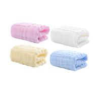 BRIGHTFUFU Baby Washcloths to Protect Sensitive Skin Highly Absorbent 4pcs Six-Layer Cotton Infant Towels for Newborn Bathing and Baby Shower Party Essentials