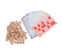 BRIGHTFUFU Bingo Chess Board Game with Number Cards and Pieces Lightweight Family Board Game for Social Skills Cognitive Development and Party Entertainment and Portable Design