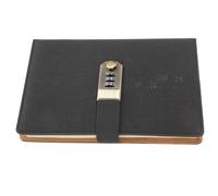 BRIGHTFUFU Black Lockable Diary Notebook Set for Students and Teachers A5