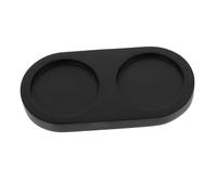 BRIGHTFUFU Black Pepper Grinder Rest Wood Tray for Kitchen Spice Jars Display Nonslip Wooden Coaster Kitchenware