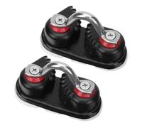 BRIGHTFUFU Boat Cam Cleats with Leading Ring 8 Inch Aluminum Marine Rope Lock 2pcs for Sailing Kayak Dinghy Accessories