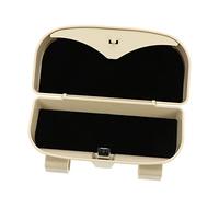 BRIGHTFUFU Car Sunglasses Box Multifunctional Plastic Car Glasses Case Sun Visor Organizer Clip Easy Install Beige