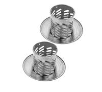BRIGHTFUFU Chimney Cap with Mesh Guard 2pcs Rainproof Stainless Steel Round Cone-Shaped Fireplace Screen Cover Easy Installation for Roof Exhaust Vent Protection Fits Most Chimney Holes