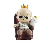 BRIGHTFUFU Creative Grandpa and Grandma Cake Ornament for Desktop Decoration Adorable Couple Figurine for Home Decor Birthday Parties and Celebrations