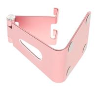 BRIGHTFUFU Creative Pink Iron Metal Phone Holder Stand for Smart Phones and Tablets, Supporting Living Room Use, Not Easy to Deform, Sturdy Desktop Bracket for Watching Movies