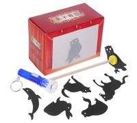 BRIGHTFUFU Creative Shadow Puppets Play Set for Kids Interactive Handheld Shadow Theater Toy with Flashlight Accessory for Imaginative Storytelling and Pretend Play Random Color