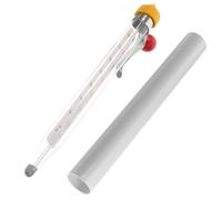 BRIGHTFUFU Deep Fry Thermometer Glass Candy Thermometer Instant Read Scale Stainless Steel Clip-on for Making Wine and Bread