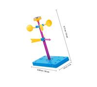 BRIGHTFUFU DIY Wind Vane Science Experiment Lightweight Educational Stem Kit for Hand-brain Development Easy Assembly Plaything for Boys and Exploring Wind Power
