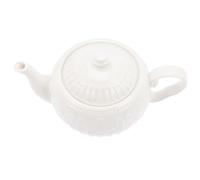 BRIGHTFUFU Embossed Ceramic Teapot Decorative Tea Pot 9.24x6.09x4.32in Ceramic Reasonable Design Practical European Style Elegant Afternoon Tea