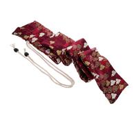 BRIGHTFUFU Ethnic Style Red Cotton Flute Dust Protection Bag Adjustable Length with Golden Cloud Pattern for Wind Instrument Storage and Travel