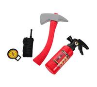 BRIGHTFUFU Firefighter Dress Up Set with Fire Extinguisher Authentic Fireman Roleplay for Boys and Imaginative Fire Safety Costume Party Favors Career Day Cosplay