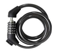 BRIGHTFUFU Five Password Cable Lock for Bikes and Motorcycles Portable Steel Wire Chain Lock for Cycling Security Compact Black Suitable for Mountain Bikes and Scooters