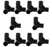 BRIGHTFUFU Gardening Connectors Plastic Sturdy Pp Material 10pcs Black Three-Way Connectors Suitable for Constructing Sunscreen Shed and Grape Trellis Framework for 20mm Tubes