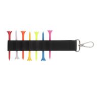 BRIGHTFUFU Golf Tee Holder Pu Pouch with Carabiner Clip, Waterproof Golf Accessory Case with 7 Tee Positions, Portable and Large Capacity Organizer for Driving Ranges and Outdoor Courses