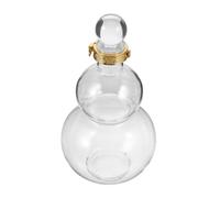 BRIGHTFUFU Gourd-Shaped Glass Wine Bottle Capacity Wine Holder for Home Storage for Whiskey Water Juice and Beverages Smooth Edges and Elegant Design