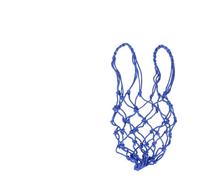 BRIGHTFUFU Heavy Duty Nylon Drawstring Ball Mesh Net Bag Mesh Storage Carrier 3pcs Waterproof and Easy to Carry, Blue for Football and Basketball Suitable for Schools and Companies
